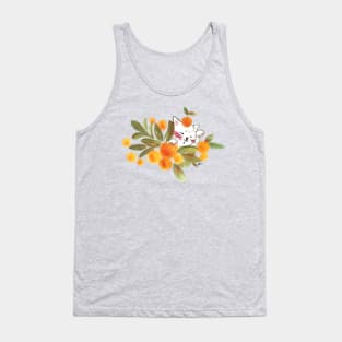 Lucky golden white cat Tank Top